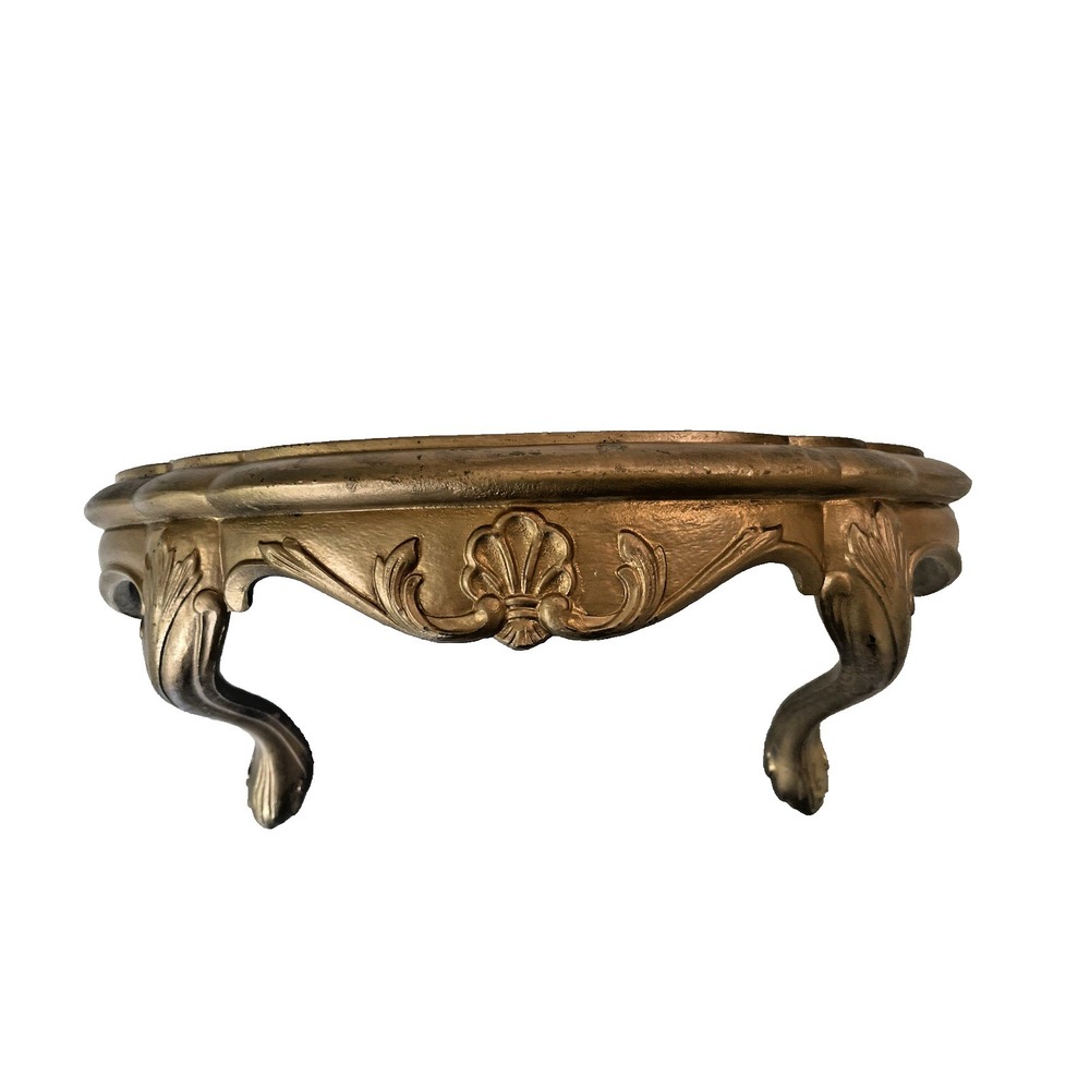 Vtg Florentine Style Burwood Gold Ornate Wall Shelf #2625 Hollywood Regency